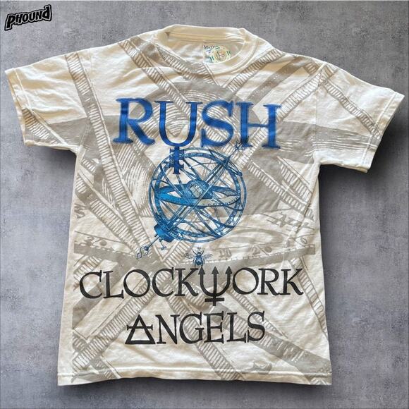 2012 Rush Clockwork Angels Promo Shirt S All Over Print Vtg - Picture 1 of 7